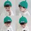 Autumn and winter children's hats, all-inclusive winter style, warm and fleece, little bear woolen hats for boys and girls, yellow Specification image